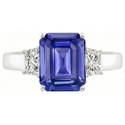 Natural Sapphire Ring 2.75ct - White Gold 14K