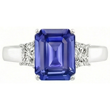 natural emerald sapphire 2.75ct ring front view