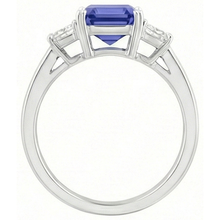 natural emerald sapphire 2.75ct ring top view