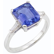 natural emerald sapphire 2.25ct ring front view