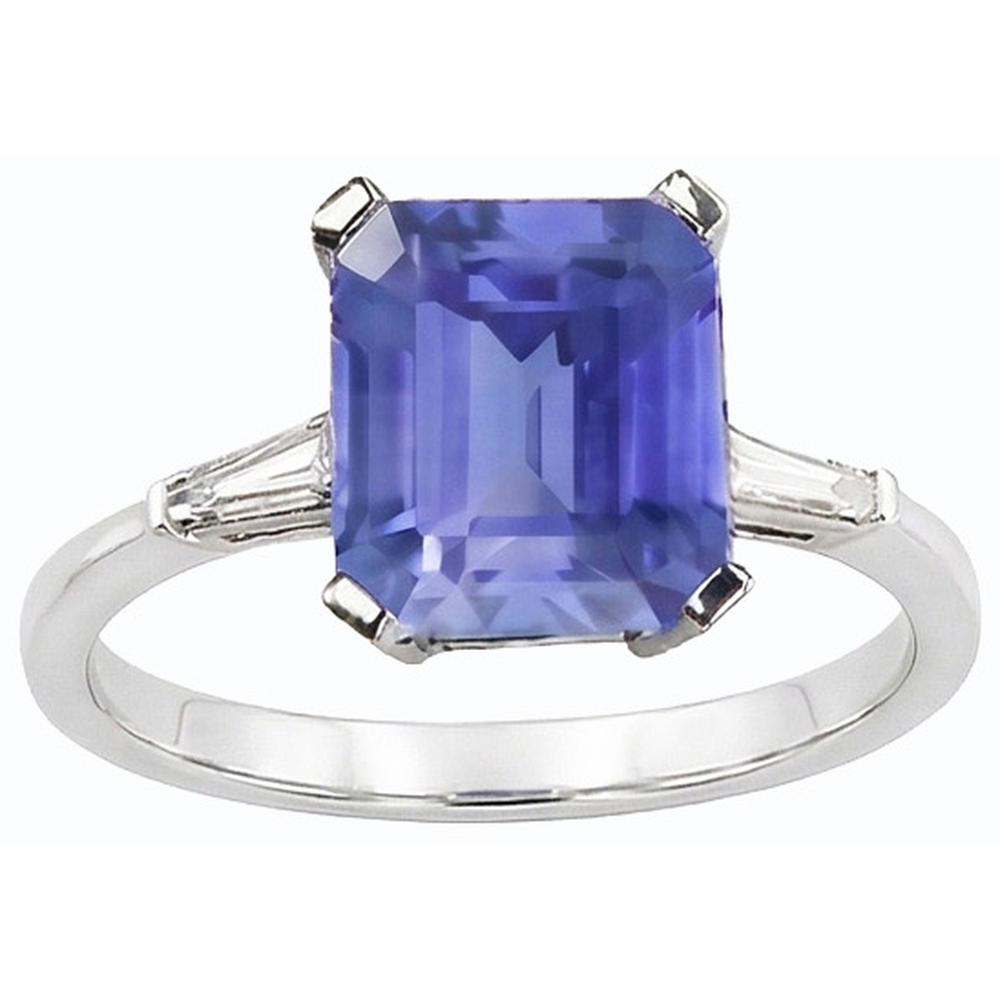 natural emerald sapphire 2.25ct ring side angle