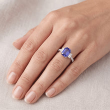 3 Stone Emerald Srilanka Sapphire Ring & Pave Set Natural Earth Mined Diamonds 3.50 Carats