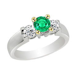 Colombian Emerald Colored Stone Ring – GIA-Certified 1.50 ct 14K