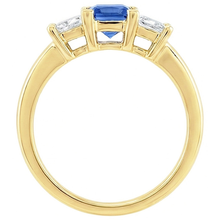 3 Stone Natural Earth Mined Diamond Anniversary Gemstone Ring 2 Carats Yellow Gold 14K