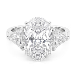 3 Stone Natural Earth Mined Diamond Engagement Ring 8 Carats