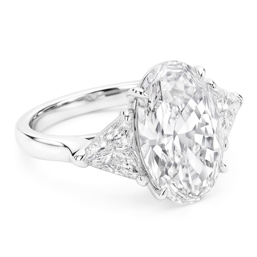 3 Stone Natural Earth Mined Diamond Engagement Ring 8 Carats