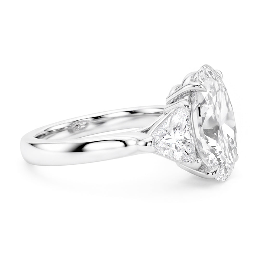 3 Stone Natural Earth Mined Diamond Engagement Ring 8 Carats