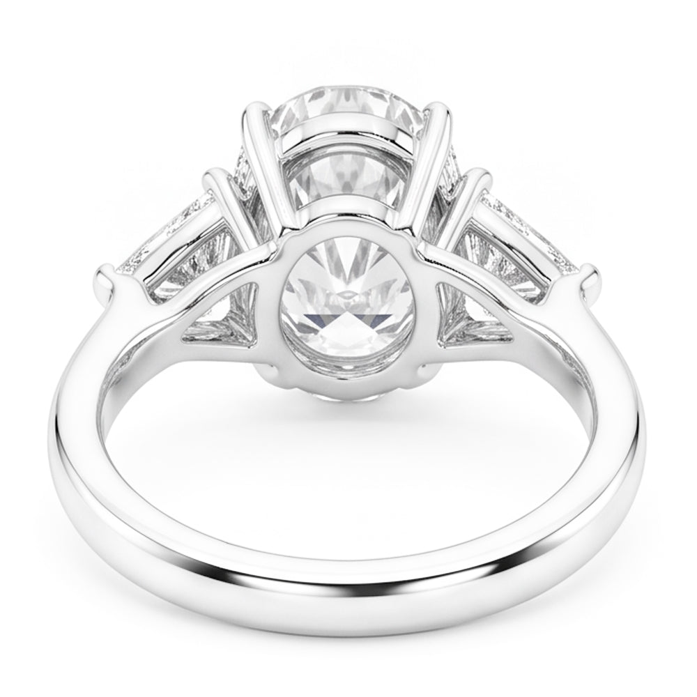 3 Stone Natural Earth Mined Diamond Engagement Ring 8 Carats