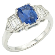 3 Stone Natural Earth Mined Diamond Jewellery Bezel Set Emeralds Gold Sapphire Ring 3 Carats