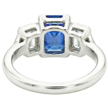 3 Stone Natural Earth Mined Diamond Jewellery Bezel Set Emeralds Gold Sapphire Ring 3 Carats