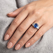 3 Stone Natural Earth Mined Diamond Jewellery Bezel Set Emeralds Gold Sapphire Ring 3 Carats