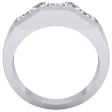 3 Stone Natural Earth Mined Diamond Men's Ring Gold 2.50 Carats