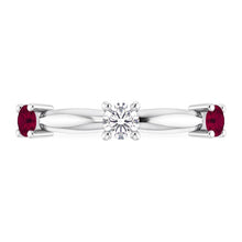 3 Stone Natural Earth Mined Diamond Ring 0.90 Carats Burma Ruby Women Jewellery