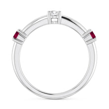 3 Stone Natural Earth Mined Diamond Ring 0.90 Carats Burma Ruby Women Jewellery