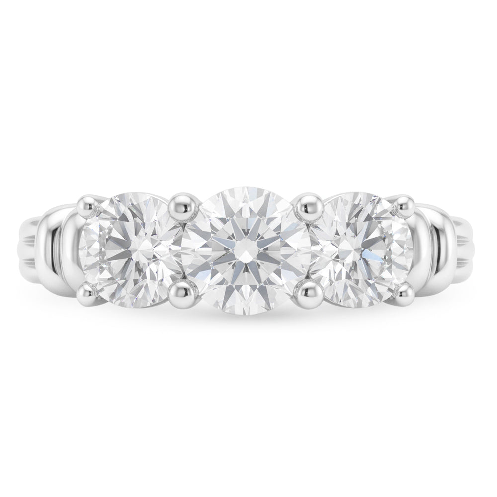 3 Stone Natural Earth Mined Diamond Ring Real