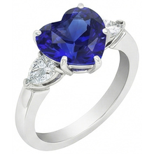 natural pear sapphire 4ct ring side angle
