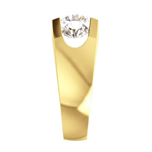 3 Stone Real Diamond Men's Ring Gold 2.50 Carats