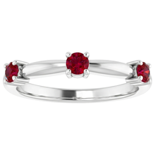 natural round ruby 1ct ring profile view
