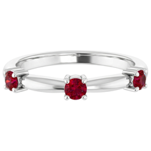 natural round ruby 1ct ring on white background