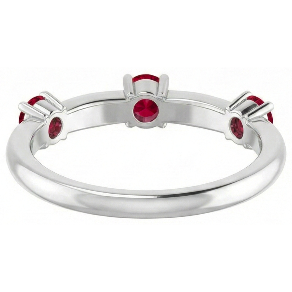 natural round ruby 1ct ring band detail