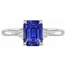 natural emerald sapphire 3.50ct ring side angle