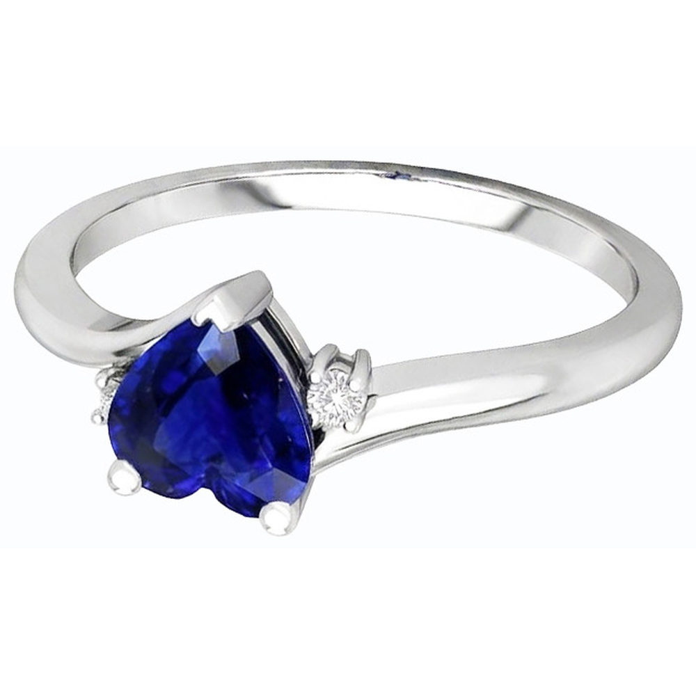 natural round sapphire 1.75ct ring close up detail