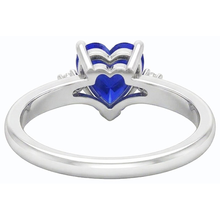 natural round sapphire 1.75ct ring profile view