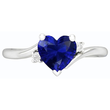 natural round sapphire 1.75ct ring side angle