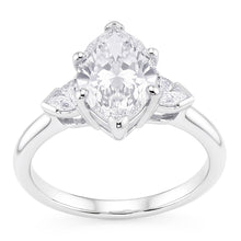 3 Stone Ring Old Cut Marquise Natural Earth Mined Diamond & Tapered Baguettes 5.25 Carats