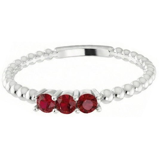 natural round ruby 0.75ct ring side angle