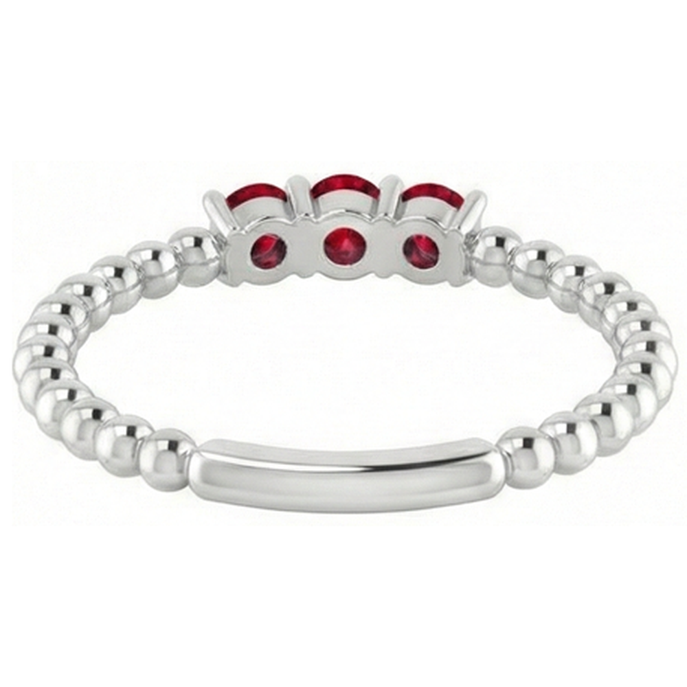natural round ruby 0.75ct ring with diamond accents