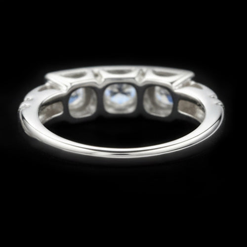 3 Stone Ring Round Old Mine Cut Natural Earth Mined Diamonds 1.50 Carats Ladies Jewellery