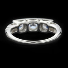 3 Stone Ring Round Old Mine Cut Natural Earth Mined Diamonds 1.50 Carats Ladies Jewellery