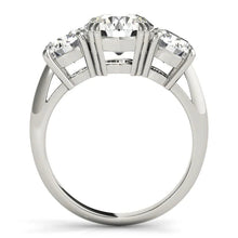3 Stone Ring Round Old Mine Cut Real Diamond Double Prong Set 6.50 Carats