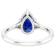 natural round sapphire 3.25ct ring side angle