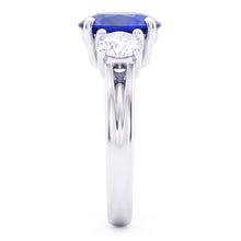 3 Stone Sapphire And Natural Earth Mined DIAMOND ( NOT LAB GROWN )s Ring Anniversary 14K Gold