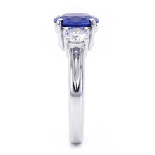 3 Stone Sapphire And Natural Earth Mined DIAMOND ( NOT LAB GROWN )s Ring Anniversary 14K Gold