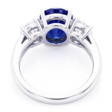 3 Stone Sapphire And Natural Earth Mined DIAMOND ( NOT LAB GROWN )s Ring Anniversary 14K Gold