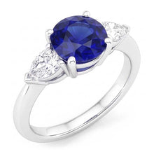 3 Stone Sapphire Engagement Ring