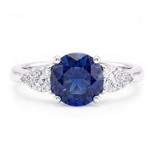 3 Stone Sapphire Engagement Ring