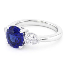 3 Stone Sapphire Engagement Ring