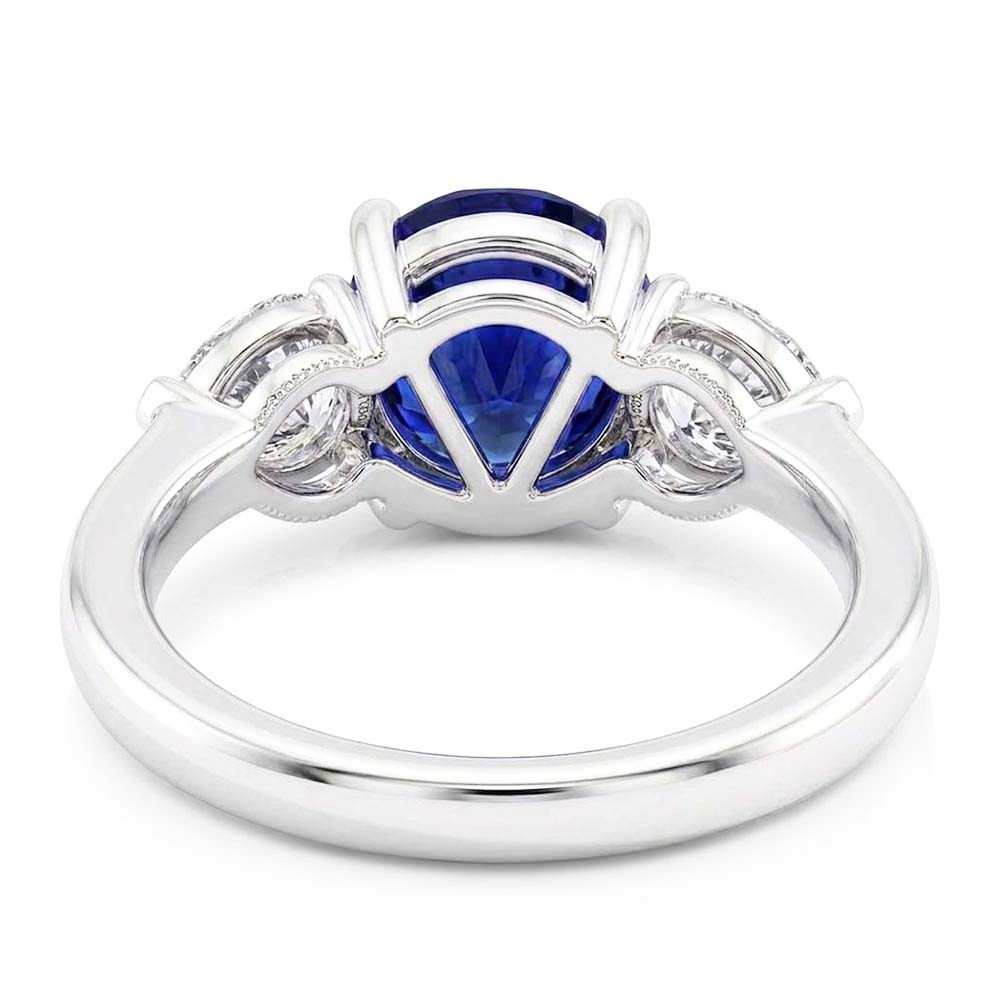 3 Stone Sapphire Engagement Ring