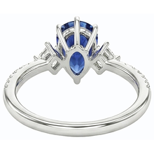 natural round sapphire 2.50ct ring side angle