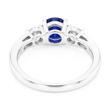 3 Stone Style Gemstone Ring Round Sri Lankan Sapphire 2 Carats