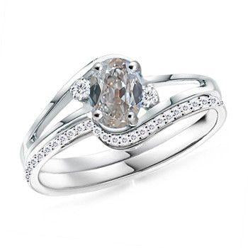 3 Stone Style Oval Old Mine Cut Real Natural Earth Mined Diamond Ring Split Shank 1.50 Carats