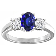 3 Stone Tanzanite And Natural Earth Mined Diamonds 5.50 Carats Wedding Ring Gold 14K