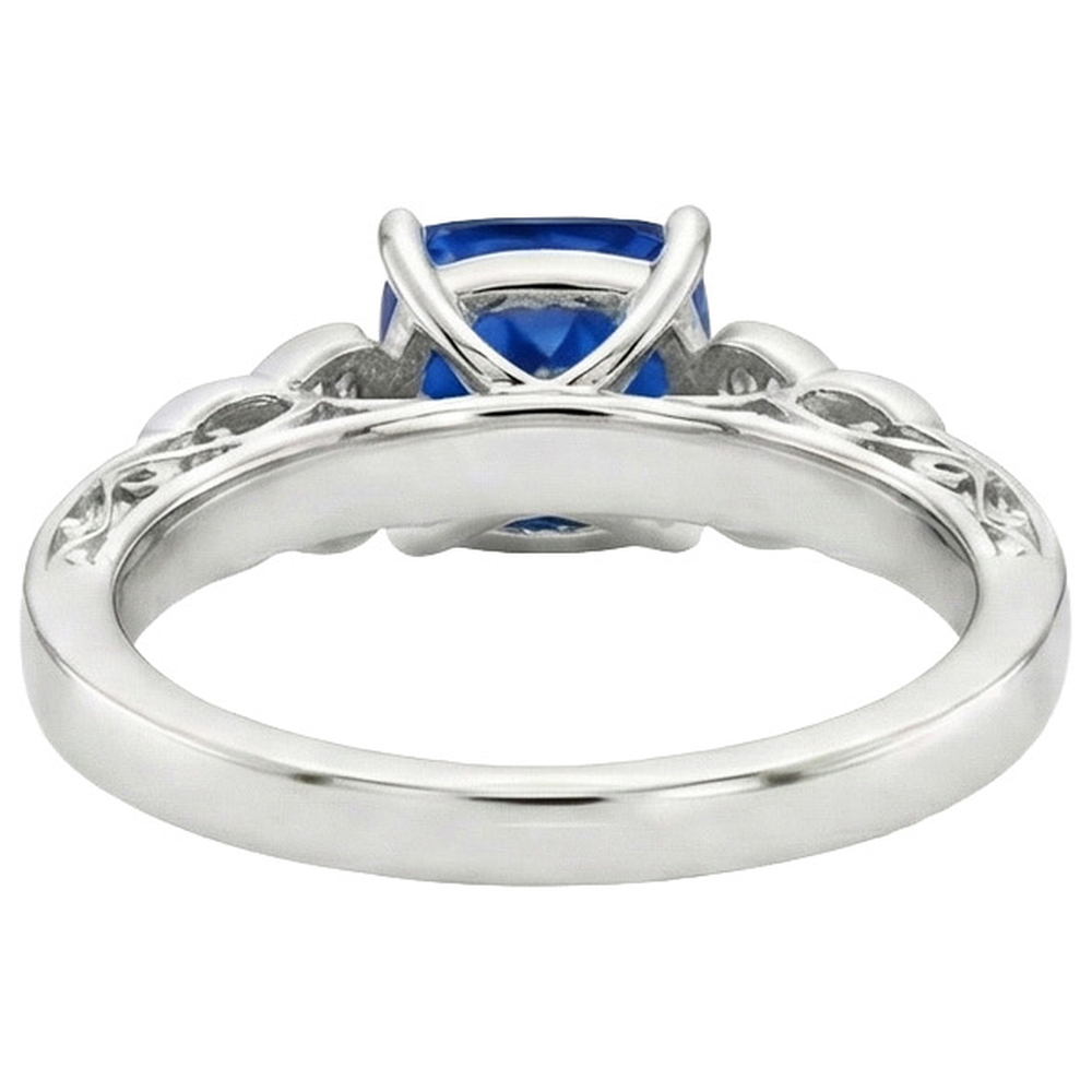 natural round sapphire 2.50ct ring side angle