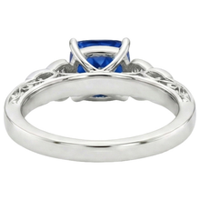natural round sapphire 2.50ct ring side angle