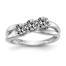 3 Stone Wedding Band Round Old Miner Real Diamonds Split Shank 3 Carats