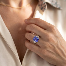 3 Stone Wedding Ring Radiant Sapphire & Emerald Natural Earth Mined Diamonds 3.50 Carats